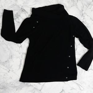 Androgynous cool cowl neck sweater